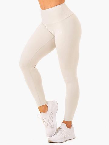 Women's Ryderwear Women Leggings Vital High Waisted Scrunch Leggings Snow Grey | NZ1866VD