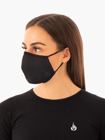 Women's Ryderwear Women Ryderwear Face Mask Accessories Black | NZ3097SO