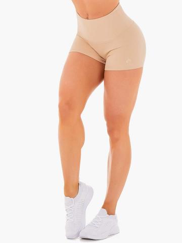 Women's Ryderwear Women Shorts Adapt High Waisted Scrunch Shorts Nude | NZ2179BC