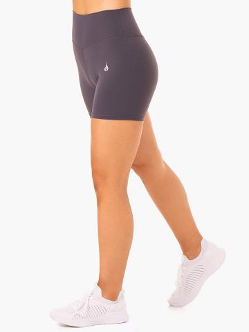 Women's Ryderwear Women Shorts Base High Waisted Shorts Charcoal | NZ1994XF