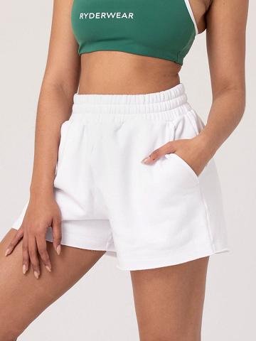 Women's Ryderwear Women Shorts Elevate Track Shorts White | NZ2127BC