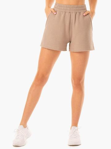 Women's Ryderwear Women Shorts Elevate Track Shorts Mushroom | NZ2153BC