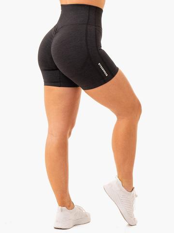 Women's Ryderwear Women Shorts Enhance Scrunch Bum Seamless Shorts Black | NZ2178VD