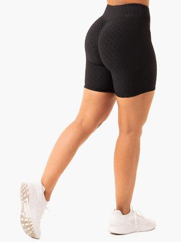 Women's Ryderwear Women Shorts Optic Scrunch Bum Shorts Black | NZ2001WY