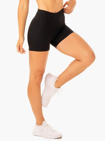 Women's Ryderwear Women Shorts Revival Scrunch Bum Shorts Black | NZ2155MA