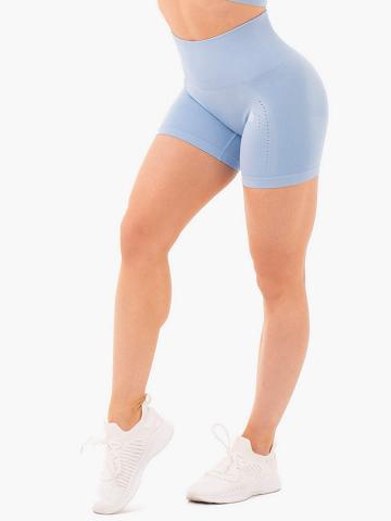 Women's Ryderwear Women Shorts Seamless Staples Shorts Denim Blue Marl | NZ2199KI