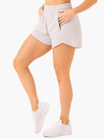 Women's Ryderwear Women Shorts Sideline Track Shorts Grey Marl | NZ2114AP