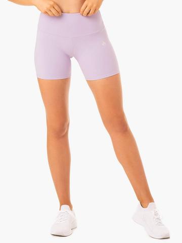 Women's Ryderwear Women Shorts Staples Scrunch Bum Mid Length Shorts Lilac | NZ1978TV