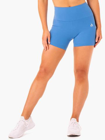 Women's Ryderwear Women Shorts Staples Scrunch Bum Mid Length Shorts Blue | NZ1989HK