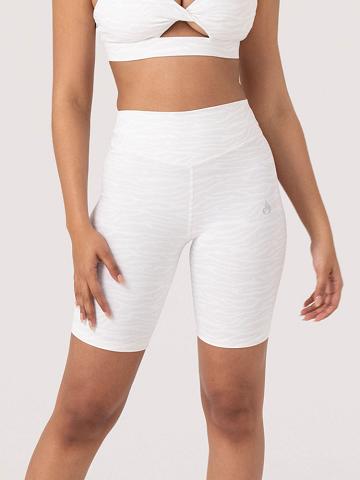 Women's Ryderwear Women Shorts Transform Mid Length Shorts White Zebra | NZ2063SO