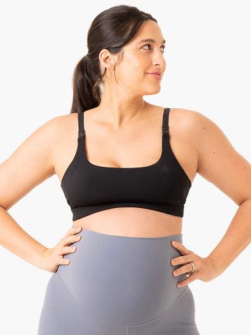 Women's Ryderwear Women Sports Bra Active Bump Sports Bra Black | NZ2216OR