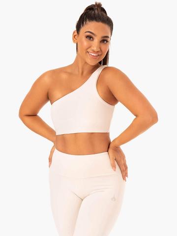 Women's Ryderwear Women Sports Bra Adapt One Shoulder Sports Bra Ivory | NZ2334KI