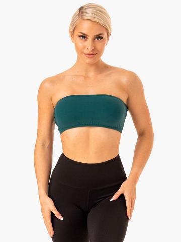 Women's Ryderwear Women Sports Bra Bandeau Sports Bra Teal | NZ2424YU