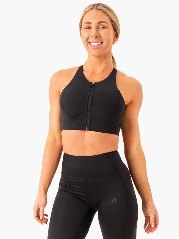 Women's Ryderwear Women Sports Bra Critical High Impact Sports Bra Black | NZ2274GL