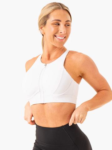 Women's Ryderwear Women Sports Bra Critical High Impact Sports Bra White | NZ2294OR