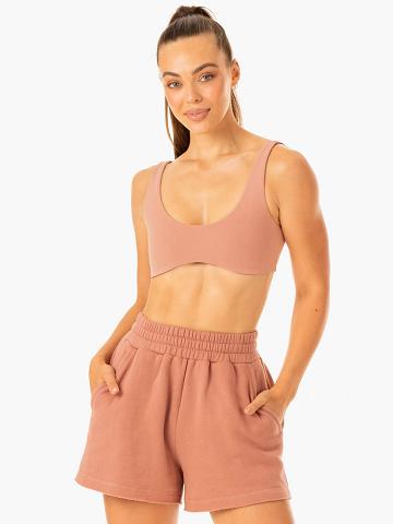 Women's Ryderwear Women Sports Bra Elevate Lounge Sports Bra Rosewood Pink | NZ2345UT