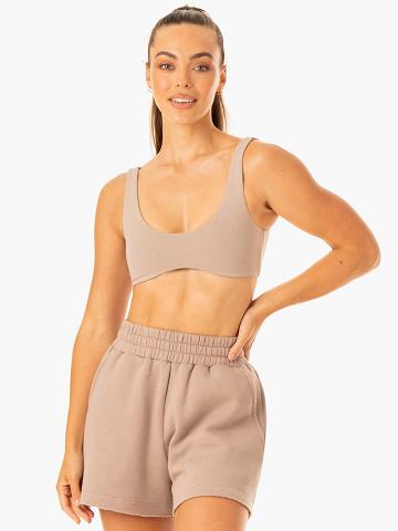 Women's Ryderwear Women Sports Bra Elevate Lounge Sports Bra Mushroom | NZ2403QZ