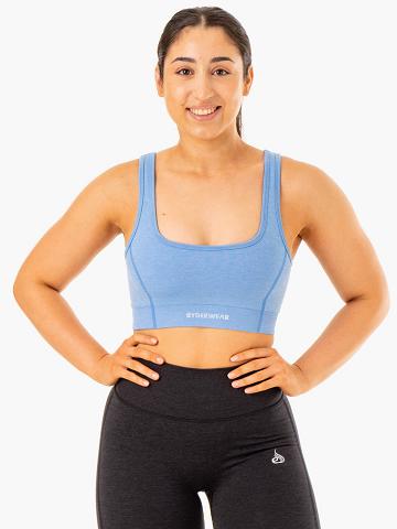 Women's Ryderwear Women Sports Bra Enhance Seamless Sports Bra Blue | NZ2306XF