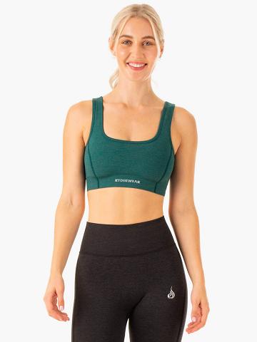 Women's Ryderwear Women Sports Bra Enhance Seamless Sports Bra Teal | NZ2311GL