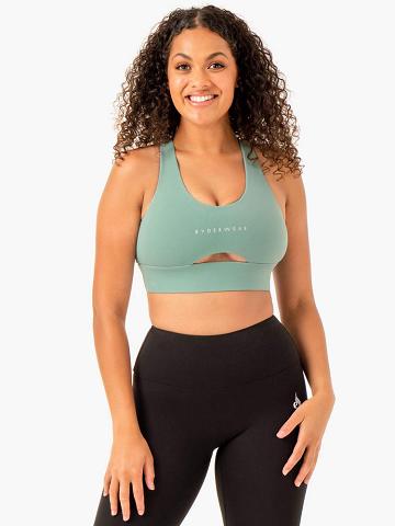 Women's Ryderwear Women Sports Bra Focus Contour Sports Bra Sage | NZ2280XF