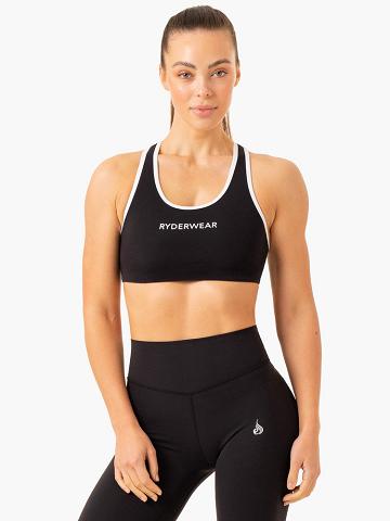 Women's Ryderwear Women Sports Bra Frequency High Impact Sports Bra Black | NZ2276JJ