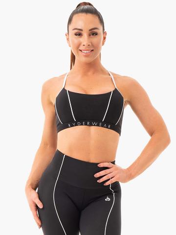 Women's Ryderwear Women Sports Bra Glow Sports Bra Black | NZ2459VD