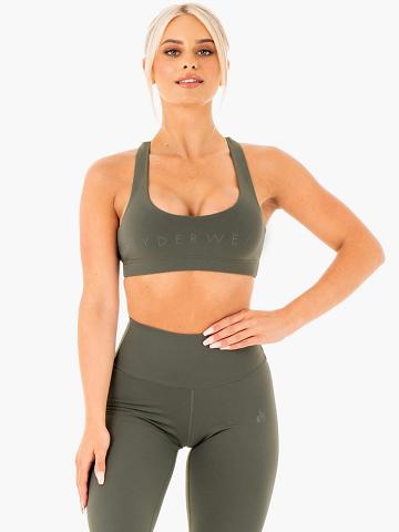 Women's Ryderwear Women Sports Bra Motion Sports Bra Khaki | NZ2317OR