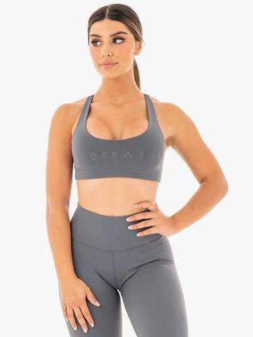 Women's Ryderwear Women Sports Bra Motion Sports Bra Charcoal | NZ2464KI