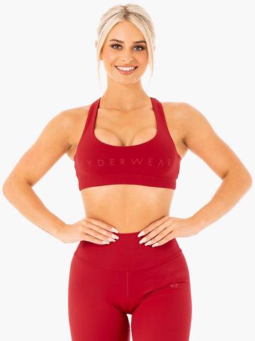 Women's Ryderwear Women Sports Bra Motion Sports Bra Red | NZ2468FM