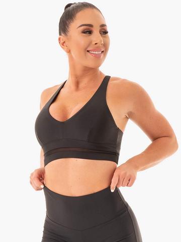 Women's Ryderwear Women Sports Bra NEM X RW Sports Bra Black | NZ2474IS