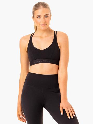 Women's Ryderwear Women Sports Bra NKD Align Sports Bra Black | NZ2506WY