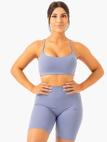 Women's Ryderwear Women Sports Bra NKD Frame Sports Bra Stonewash Blue | NZ2256VD