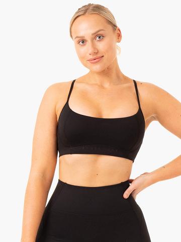 Women's Ryderwear Women Sports Bra NKD Frame Sports Bra Black | NZ2356CE