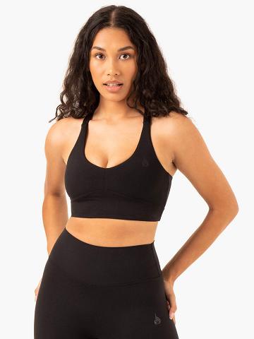 Women's Ryderwear Women Sports Bra NKD Refine Sports Bra Black | NZ2439JJ