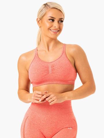 Women's Ryderwear Women Sports Bra Sculpt Seamless Sports Bra Peach Marl | NZ2331XF