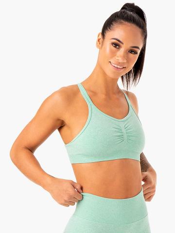 Women's Ryderwear Women Sports Bra Sculpt Seamless Sports Bra Mint Marl | NZ2350WY