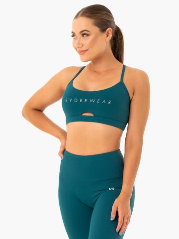 Women's Ryderwear Women Sports Bra Staples Sports Bra Emerald | NZ2432BC