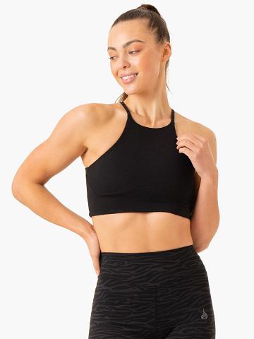 Women's Ryderwear Women Sports Bra Transform Reversible Sports Crop Sports Bra Black Zebra | NZ2297SO