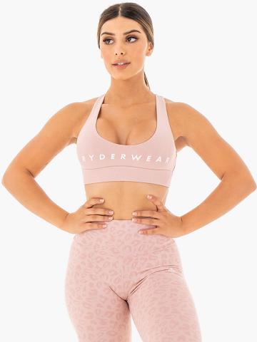 Women's Ryderwear Women Sports Bra Wild Cross Over Sports Bra Blush | NZ2378MA