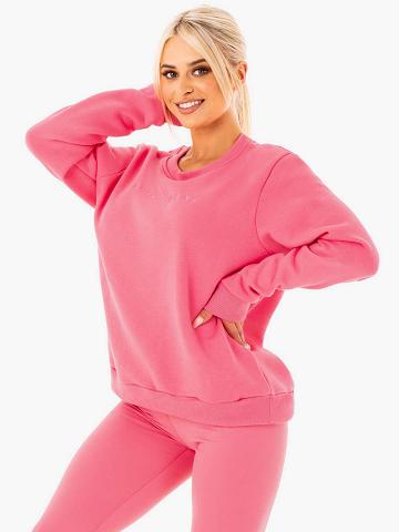 Women's Ryderwear Women Sweaters Motion Oversized Sweaters Pink Lemonade | NZ2610WY