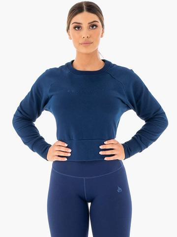 Women's Ryderwear Women Sweaters Motion Sweaters Navy | NZ2615VD