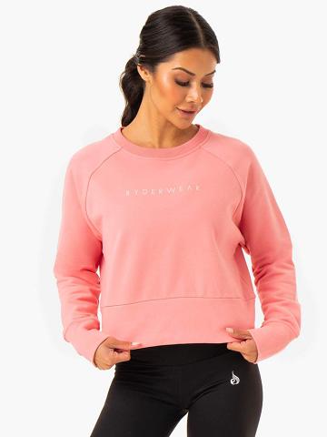 Women's Ryderwear Women Sweaters Motion Sweaters Rose Pink | NZ2634TV