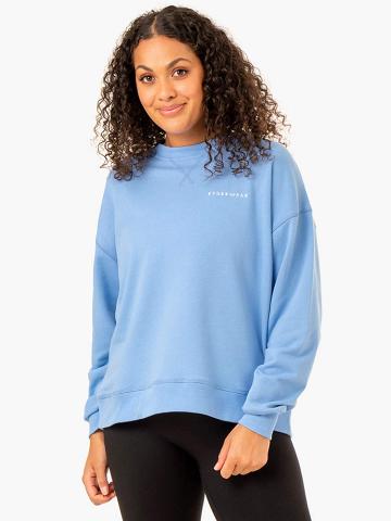 Women's Ryderwear Women Sweaters Recover Lightweight Sweaters Sky Blue | NZ2638QZ