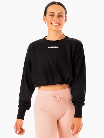 Women's Ryderwear Women Sweaters Replay Sweaters Black | NZ2574SO