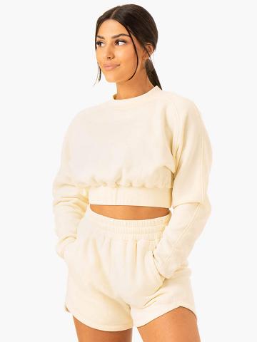 Women's Ryderwear Women Sweaters Sideline Sweaters Butter | NZ2644DN