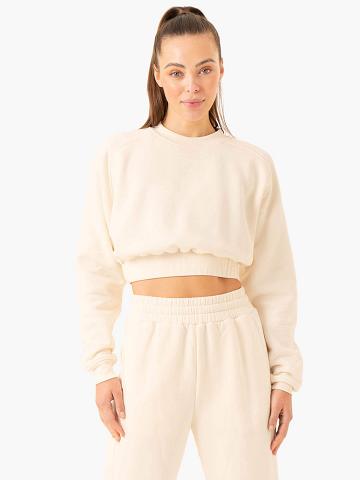 Women's Ryderwear Women Sweaters Sideline Sweaters Vanilla | NZ2648OR