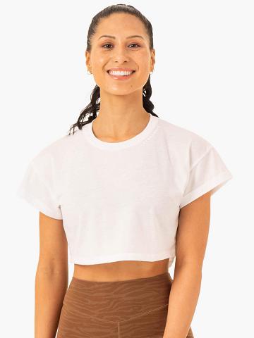 Women's Ryderwear Women T Shirts Energy Cap Sleeve T Shirts White | NZ2795RW