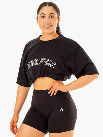 Women's Ryderwear Women T Shirts Oversized T Shirts Black | NZ2738HK