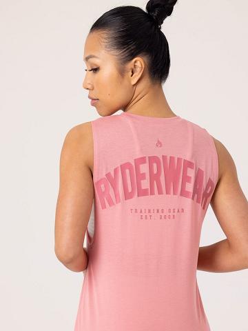 Women's Ryderwear Women Tanks Emerge Training Tanks Pink | NZ2865TV