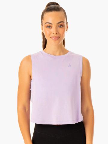 Women's Ryderwear Women Tanks Flow Scoop Tanks Lavender | NZ2860PQ